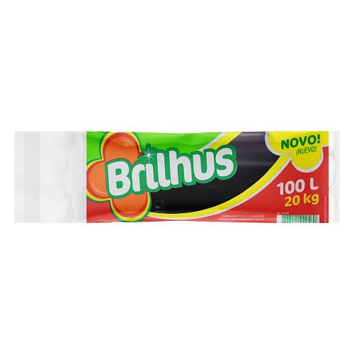 SACO LIXO BRILHUS PRETO RL 100L 15UN