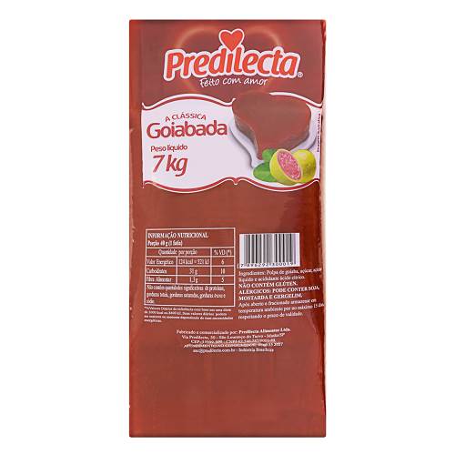 GOIABADA PREDILECTA BLOCO 7KG