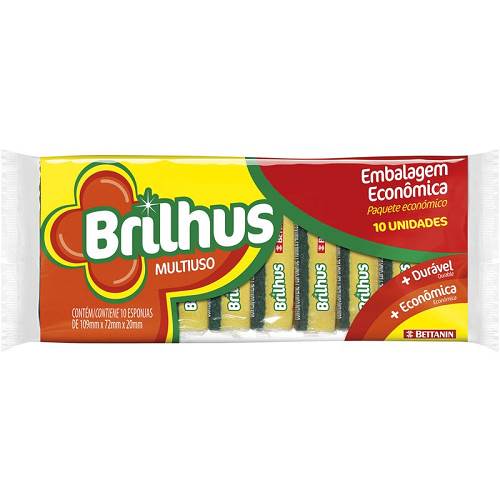 ESPONJA BRILHUS D FACE M USO PACK 10UN