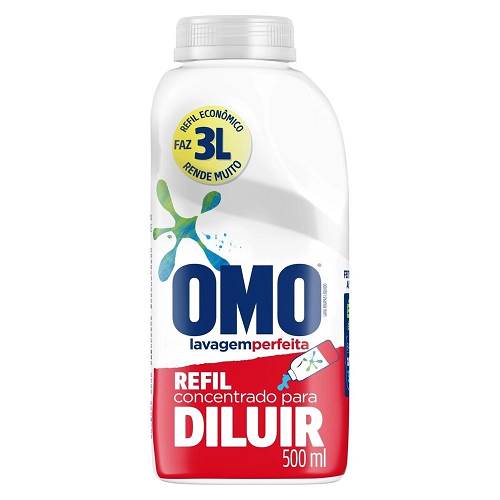 LAVA ROUPA LIQ OMO 500ML CONC PDILUIR