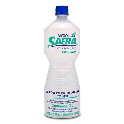 ALCOOL SAFRA LIQ 70 INPM HOSPITALAR 1L