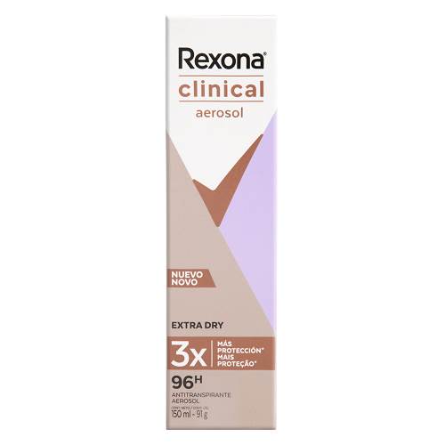 DESOD AERO REXONA CLINICAL F EX DRY 150M