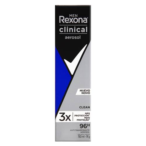 DESOD AERO REXONA CLINICAL M CLEAN 150ML