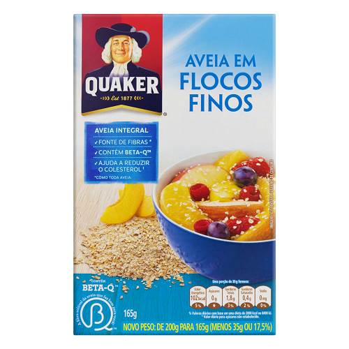 AVEIA QUAKER 165G FLOCOS FINOS