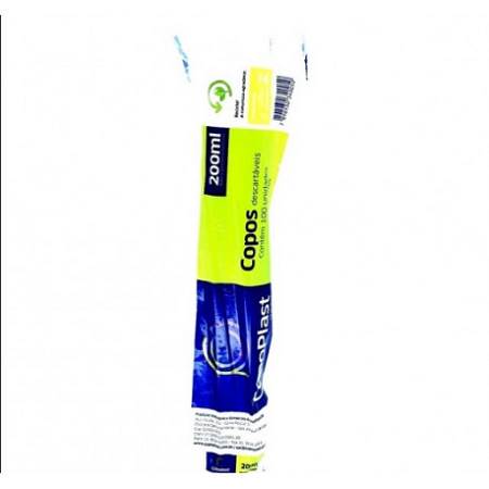 COPO DESC COPOPLAST TRANSP 200ML 100UN