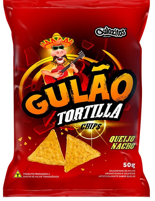 CHIPS GULAO 50G TORTILLA QUEIJO NACHO