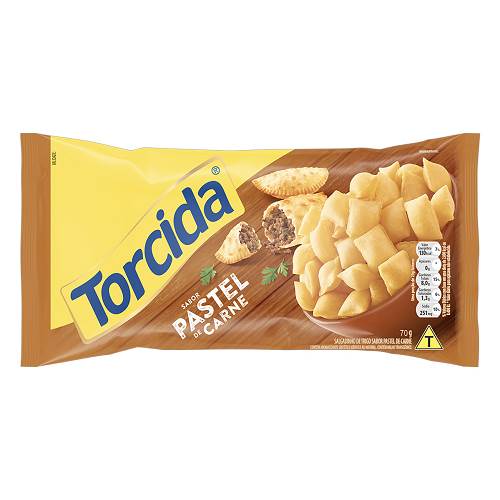 SALGADINHO TORCIDA 70G PASTEL CARNE