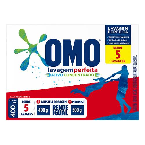 DET PO OMO 400G LAVAGEM PERFEITA