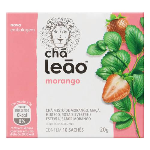 CHA LEAO MORANGO 20G 10UN