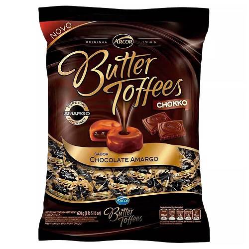 BOMB BALA BUT TOFFEE 500G CHOC AMARGO