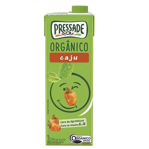 SUCO PRESSADE NECTAR ORGANICO 1L CAJU