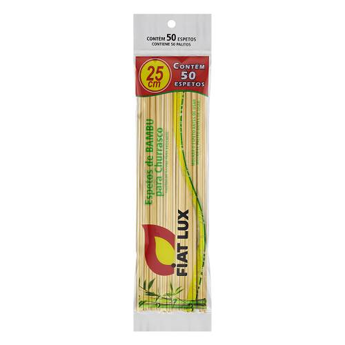 ESPETO CHURRASCO FIAT LUX BAMBU 25CM 50U