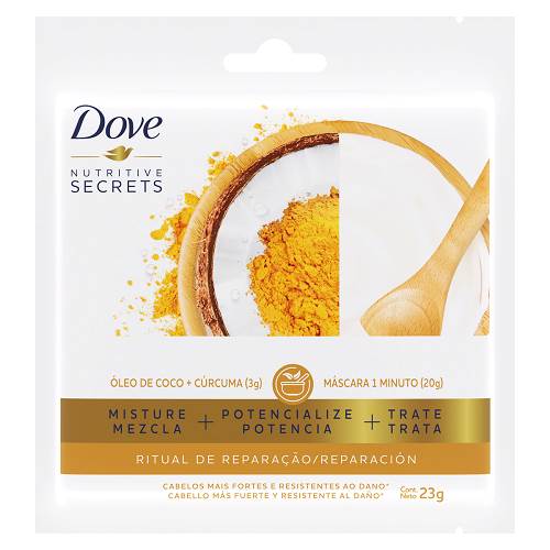 MASC TRAT DOVE 1MIN 23ML COCO  CURCUMA