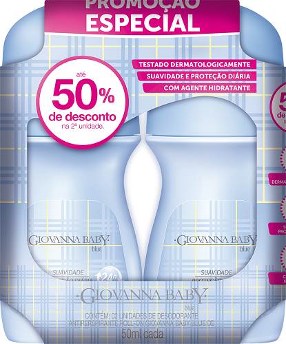 DESOD ROLLON GIOVANNA BABY 50ML 2UN BLUE