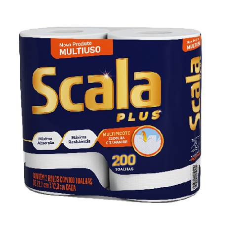 TOALHA PAPEL SUZANO SCALA 2UN 100FLS