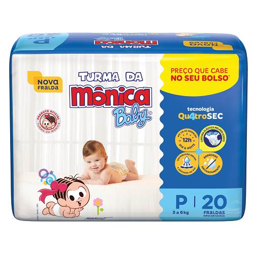 FRALDA TURMA MONICA JUMBINHO P 20UN