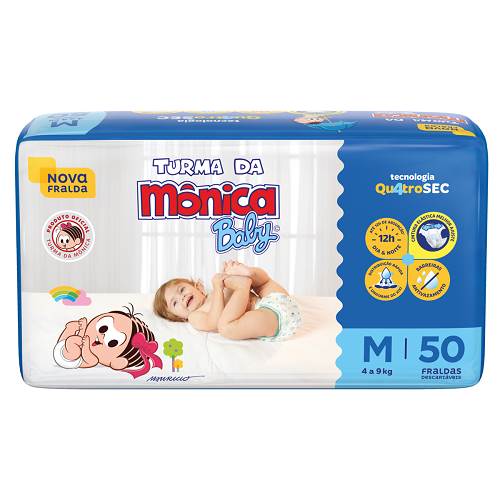 FRALDA TURMA MONICA MEGA M 50UN
