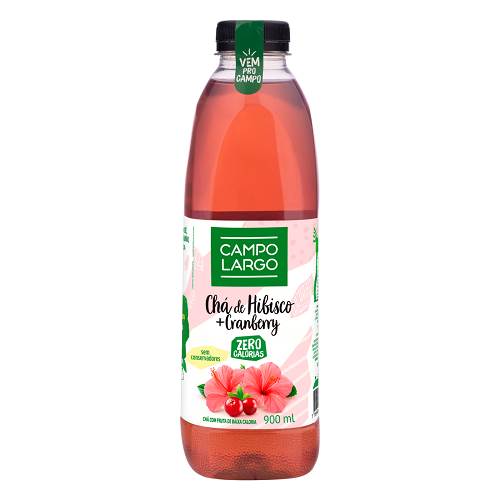 CHA CAMPO LARGO PET 900ML HIBISCO
