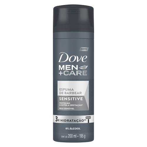 ESPUMA BARBEAR DOVE MEN 200ML PELE SENSI