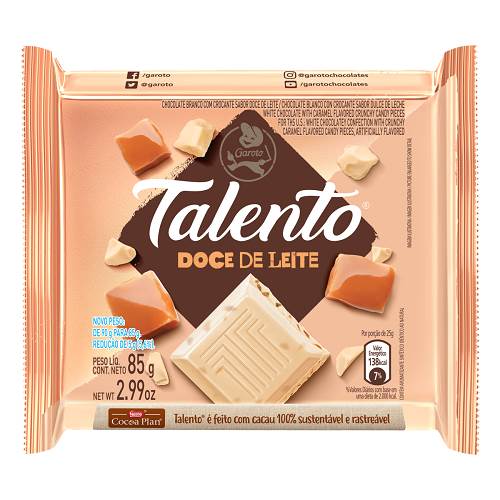 BOMB TAB TALENTO 85G CHOC BCODC LT