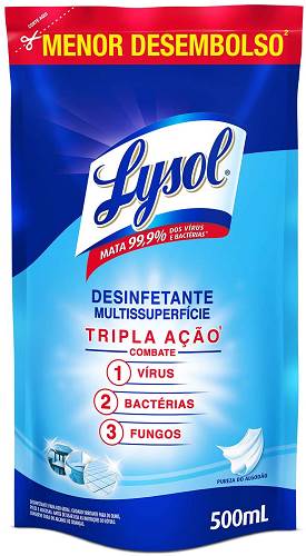 DESINF LYSOL 500ML PUREZA ALGODAO SACHE