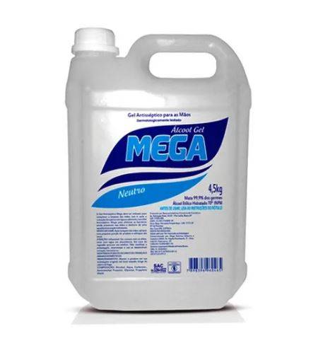 ALCOOL GEL MEGA 70 INPM 45KG NEUTRO