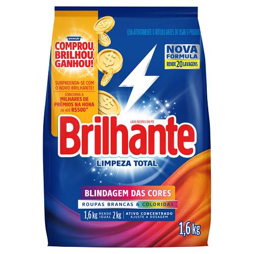 DET PO BRILHANTE 16KG LIMPEZA TOTAL SCH