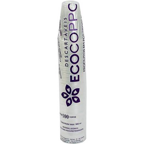 COPO DESC ECOCOPPO 200ML PP TRANSP 100UN