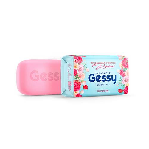 SAB GESSY 80G CUIDADOS COM ROSAS ROSA