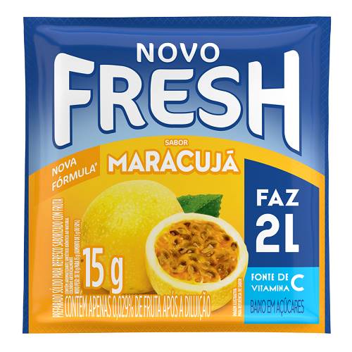 REFRESCO NOVO FRESH 15G MARACUJA