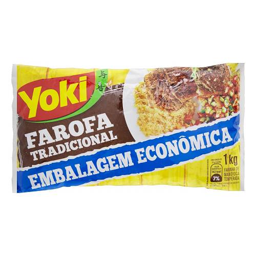 FAROFA MANDIOCA YOKI 1KG TEMPERADA