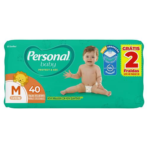 FRALDA PERSONAL BABY MEGA M L40P38UN