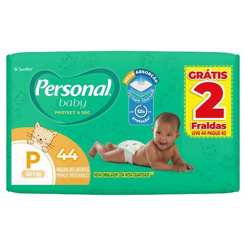 FRALDA PERSONAL BABY MEGA P L44P42UN