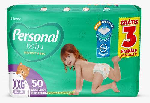 FRALDA PERSONAL BABY HIPER  XXG L50P47U