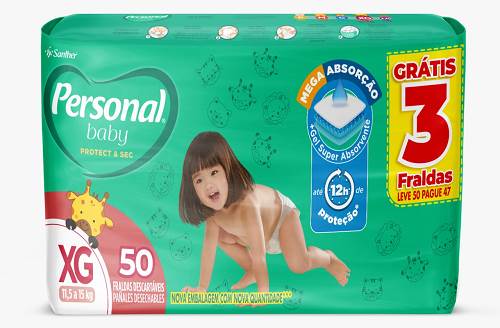 FRALDA PERSONAL BABY HIPER XG L50P47UN