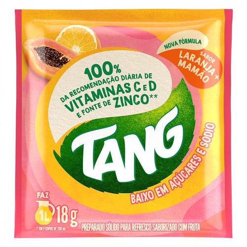 REFRESCO NOVO TANG 18G LARANJA MAMAO