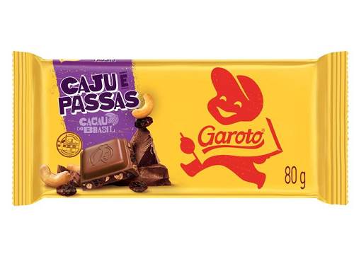 BOMB TAB GAROTO 80G CAJU PASSAS
