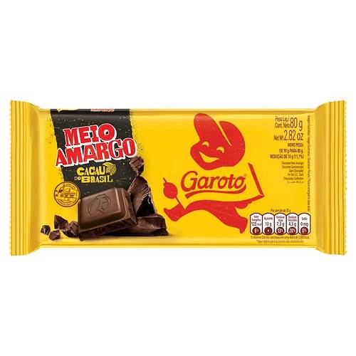 BOMB TAB GAROTO 80G MEIO AMARGO