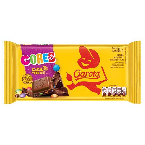 BOMB TAB GAROTO 80G AO LEITECORES