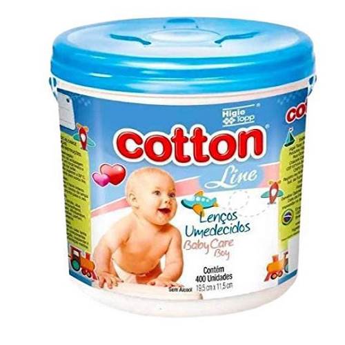 LENCO UMED COTTON LINE BALDE AZUL 400UN