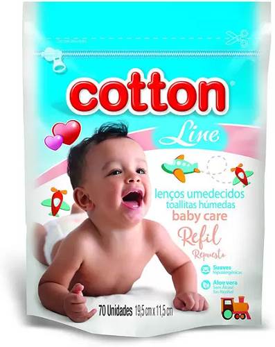 LENCO UMED COTTON LINE BABY REFIL 70UN