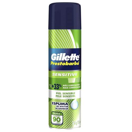 ESPUMA BARBEAR GILLETTE PREST 150G SENSI