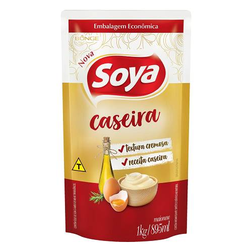 MAIONESE SOYA CASEIRA SACHE 1KG