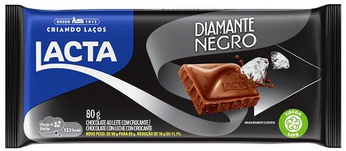 BOMB TAB LACTA 80G DIAMANTE NEGRO