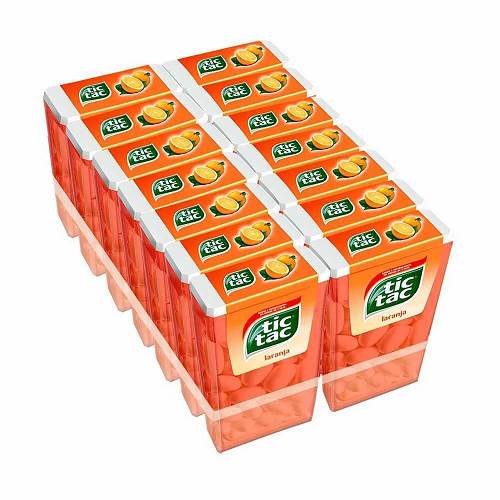 BOMB PASTILHA TIC TAC 14X12G LARANJA