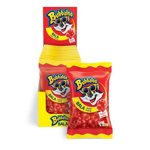 BOMB BALA MACIA BUBBALOO 12X15G MORANGO