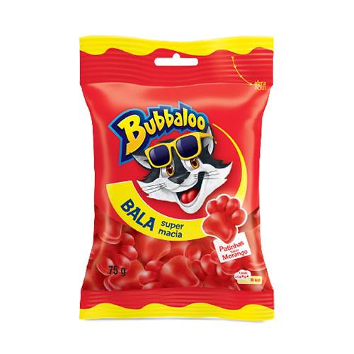 BOMB BALA MACIA BUBBALOO 75G MORANGO