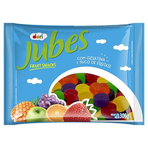 BOMB JUBES DORI TB FRUIT SNACKS 300G