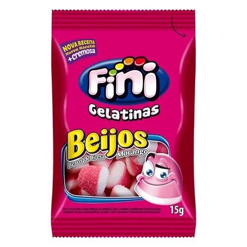 BOMB BALA GELAT FINI 15G BEIJOS MORANGO
