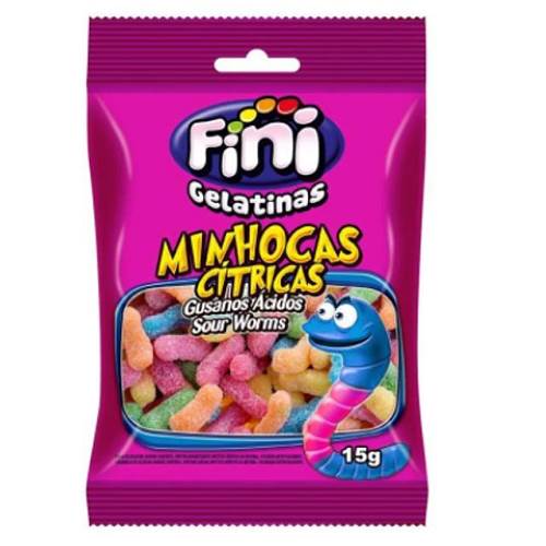 BOMB BALA GELAT FINI 15G SOUR MINHOCA